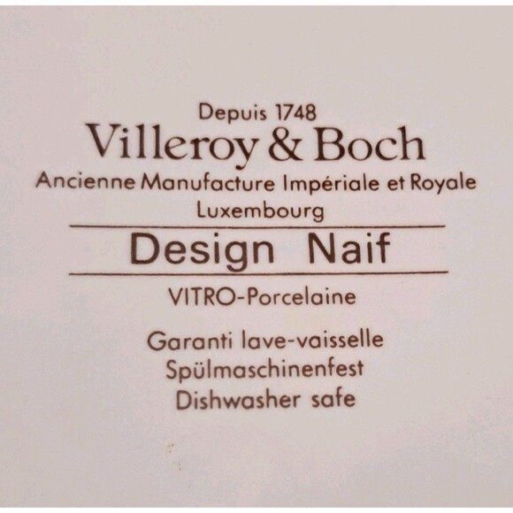 2 Villeroy & Boch NAIF 8” Salad Plates Country Village & Noah's Ark Laplau - Picture 7 of 7